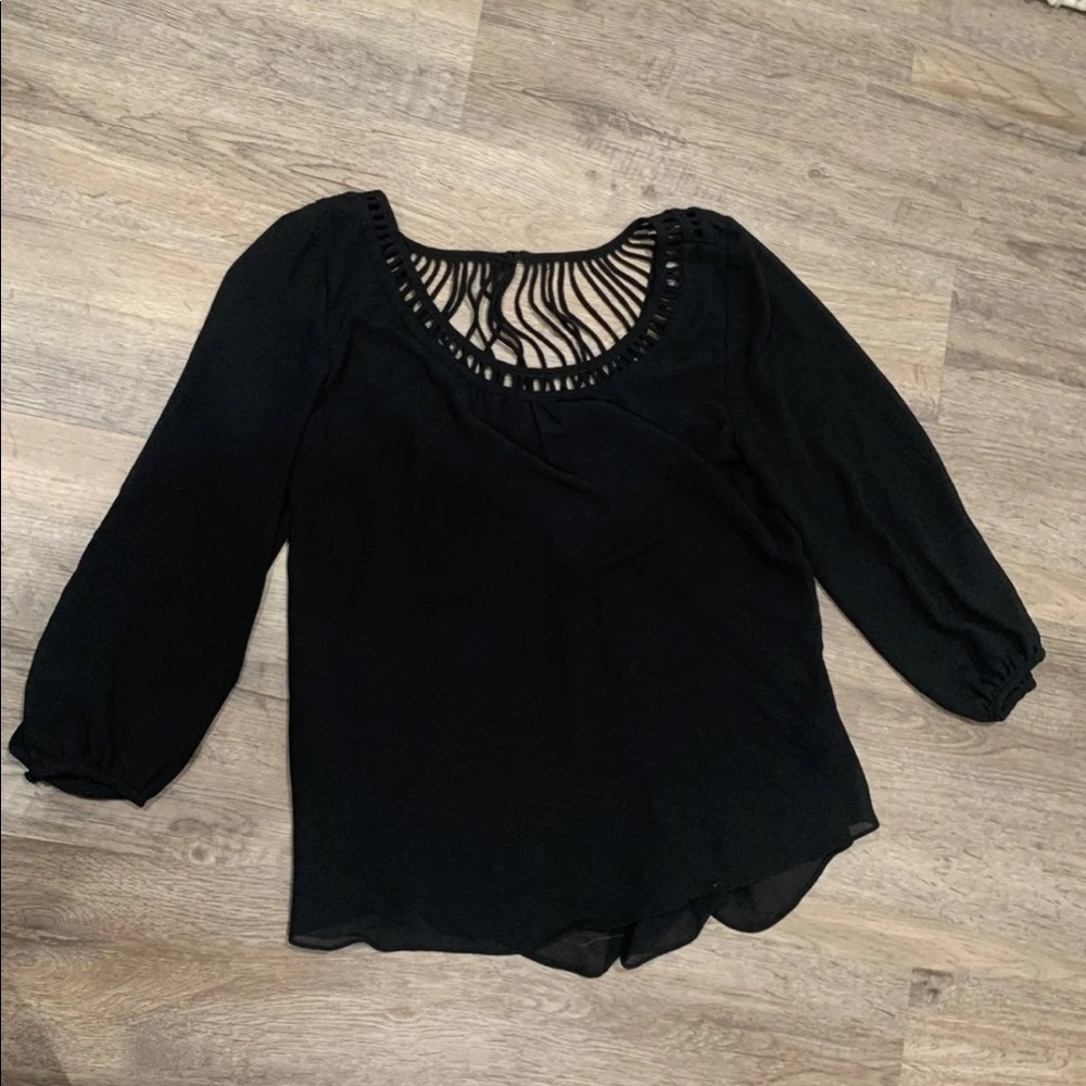 Black open back top small